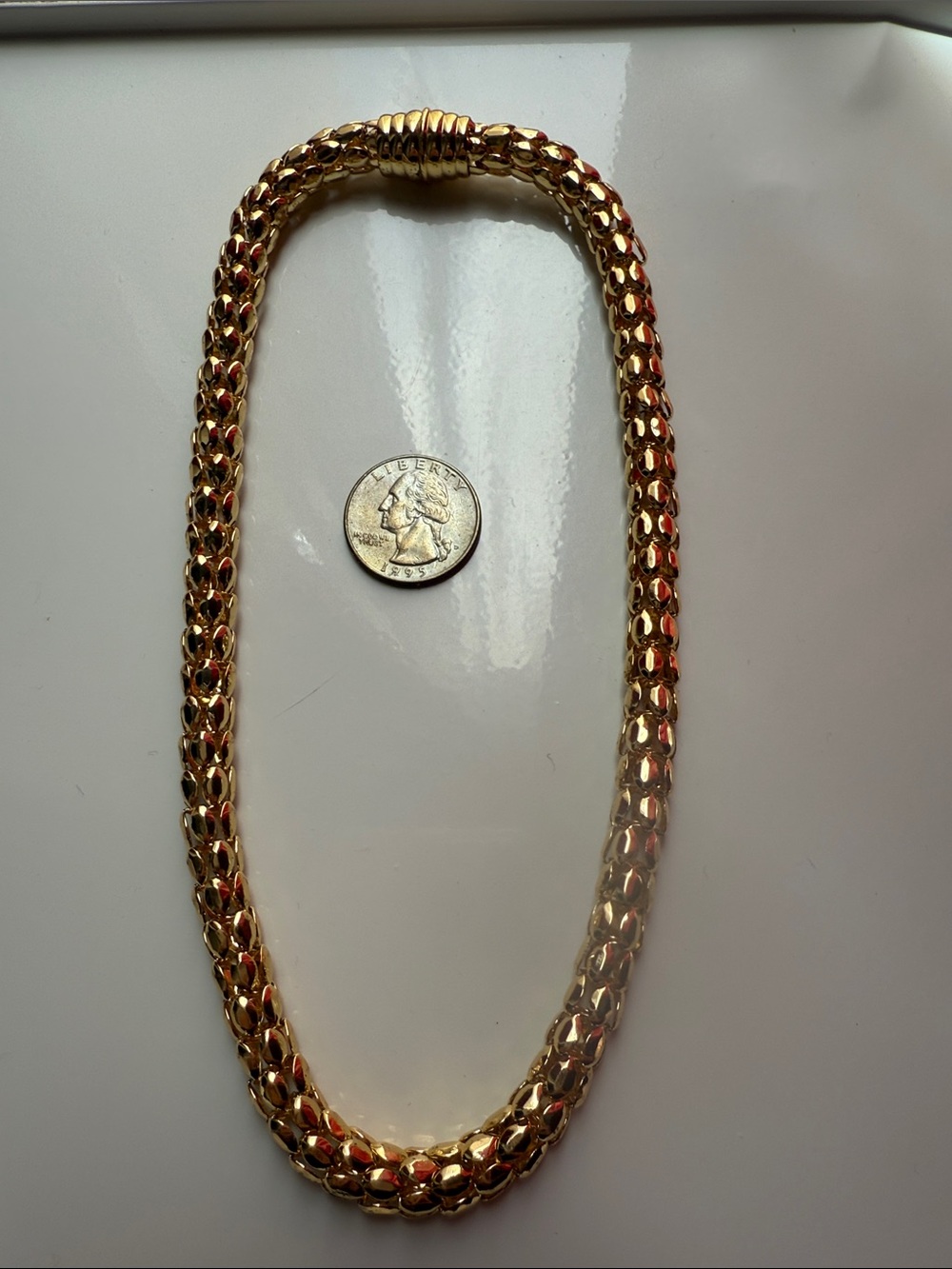 Gold toned Monet inspired necklace with magnetic clasp 17.5 inches